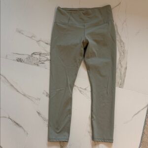 Girls' High-Waist Leggings in Sage Green